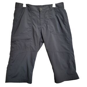 Columbia Cargo Capris Women 14 Gray Omni Shield Water Repellant Gorpcore Hiking